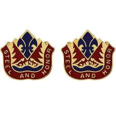 143rd Field Artillery Group Unit Crest (Steel and Honor)